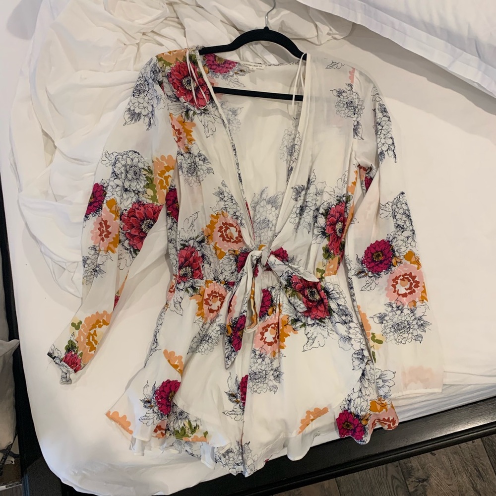 Cotton Candy Floral Romper